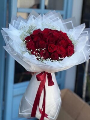 Scarlet Birthday Roses