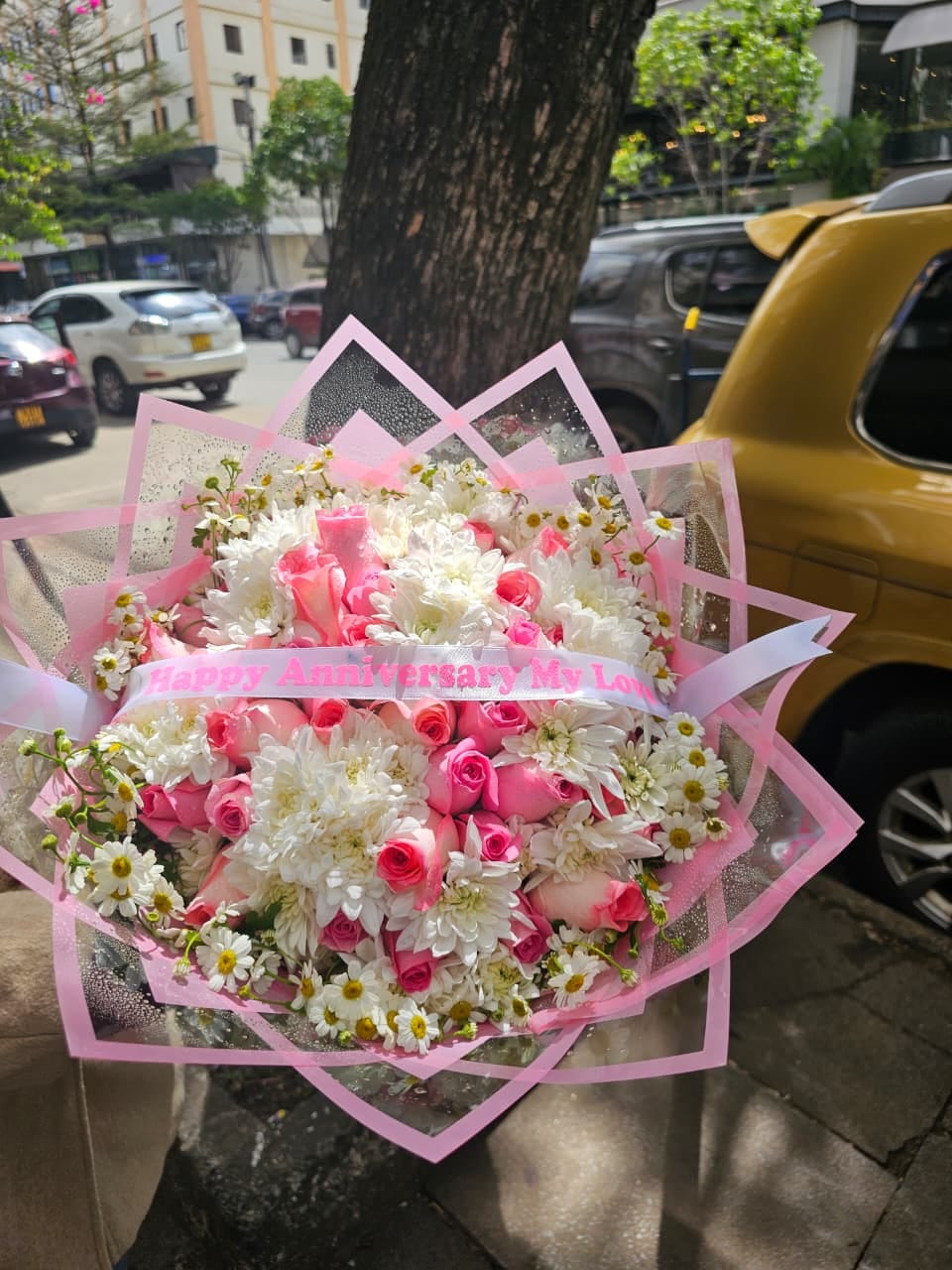 Sunshine & Sweets – Yellow Rose Bouquet & Chocolates birthday flowers in Nairobi