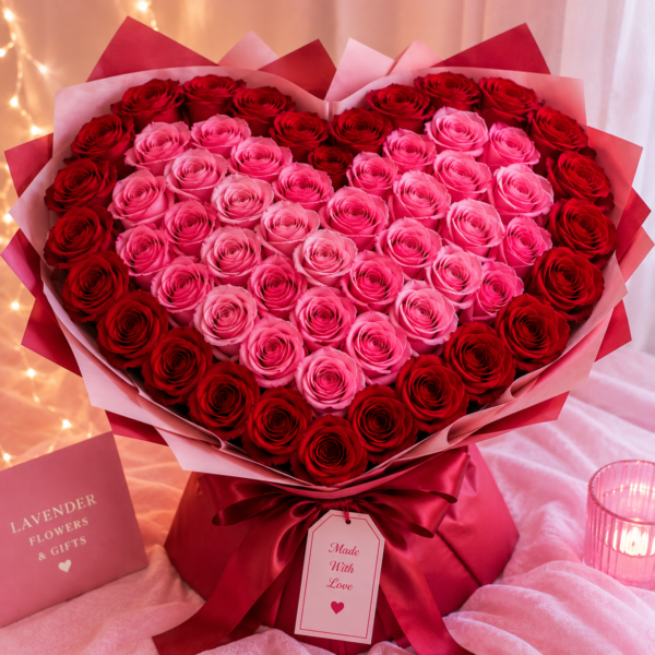 Premium Red And Pink Heart shaped