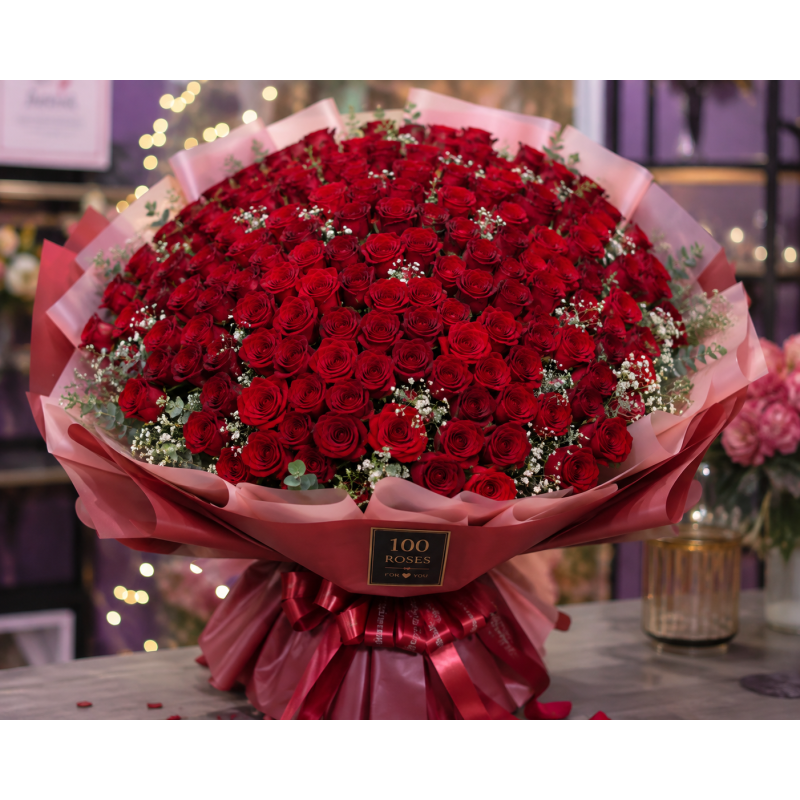 For you 100 Rose Bouquet