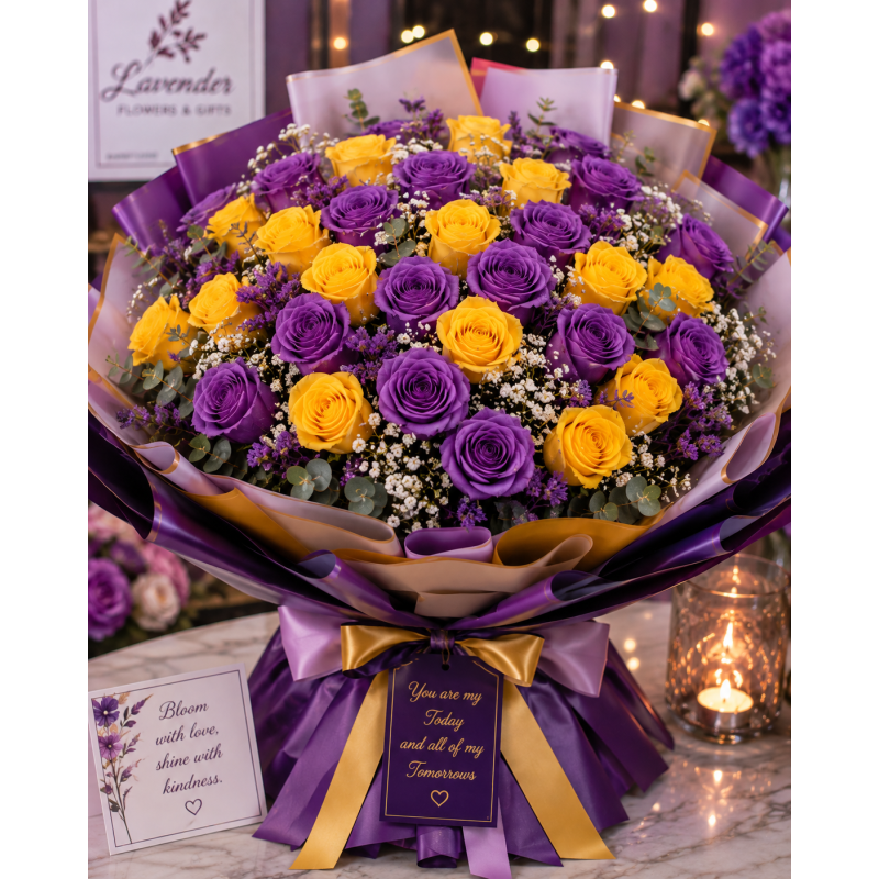 Purple And Yellow Blooms