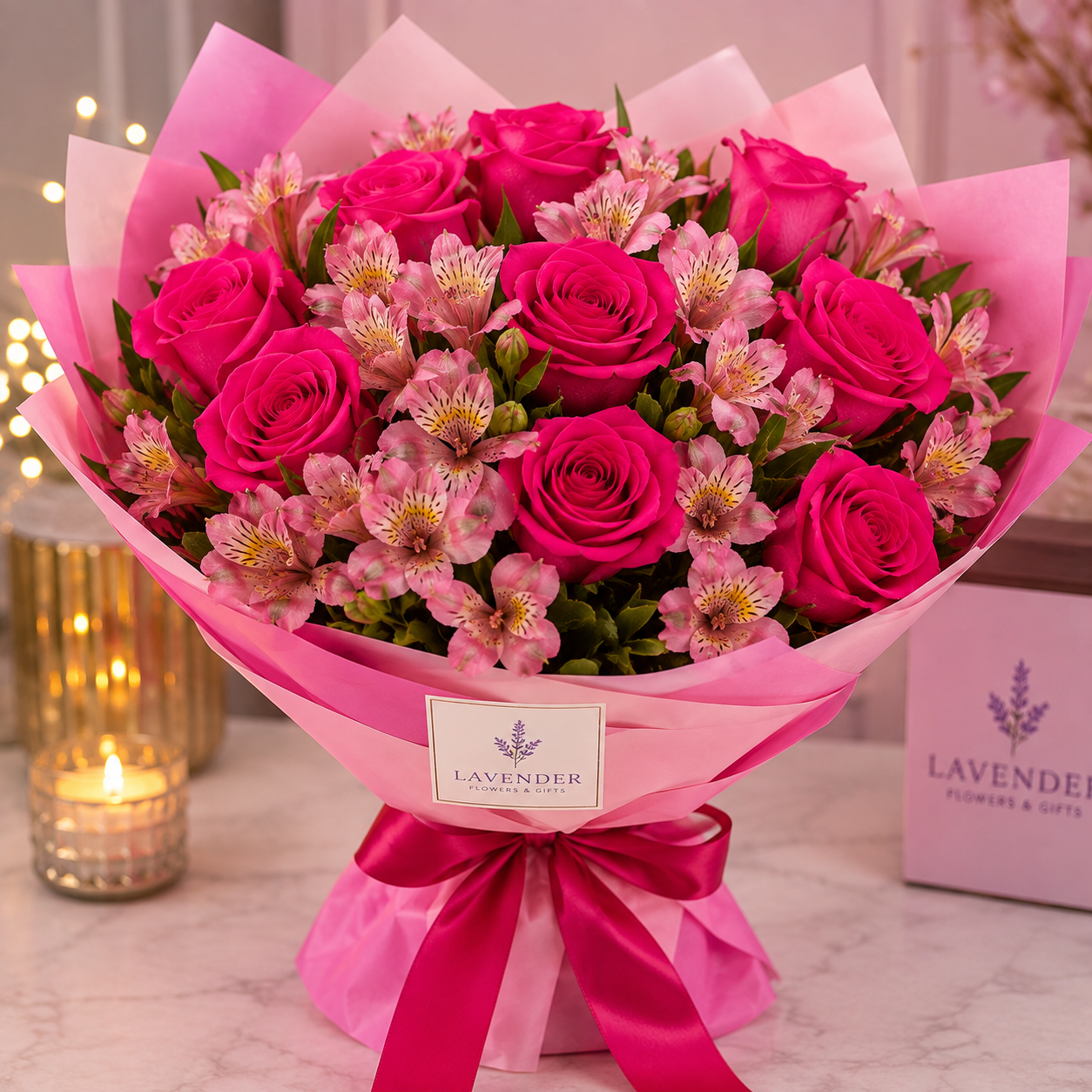 ChatGPT Image Aug 18, 2026, 01_35_33 PM Hot Pink Roses & Alstroemeria Bouquet