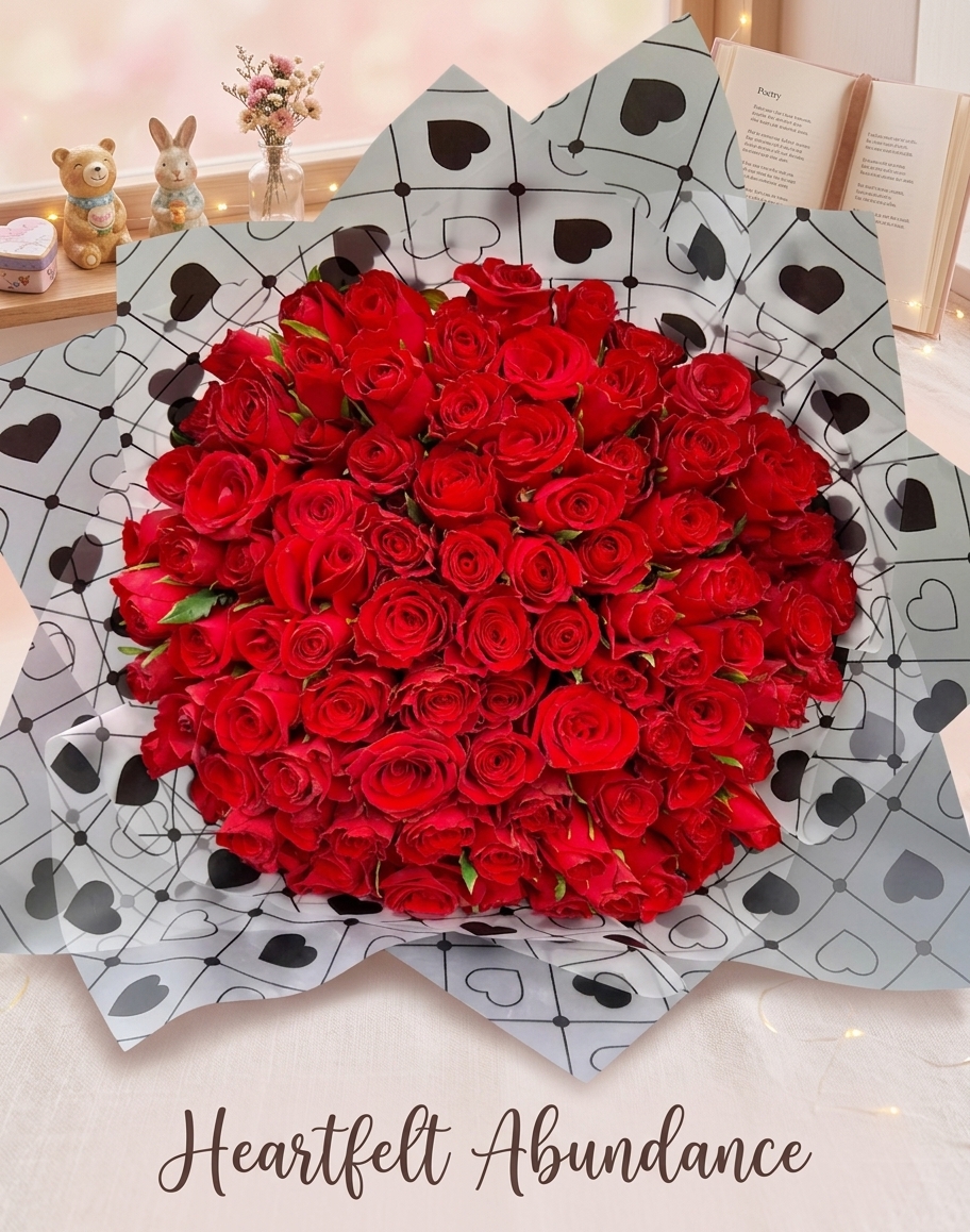 Endless Love 100 Red Roses Bouquet