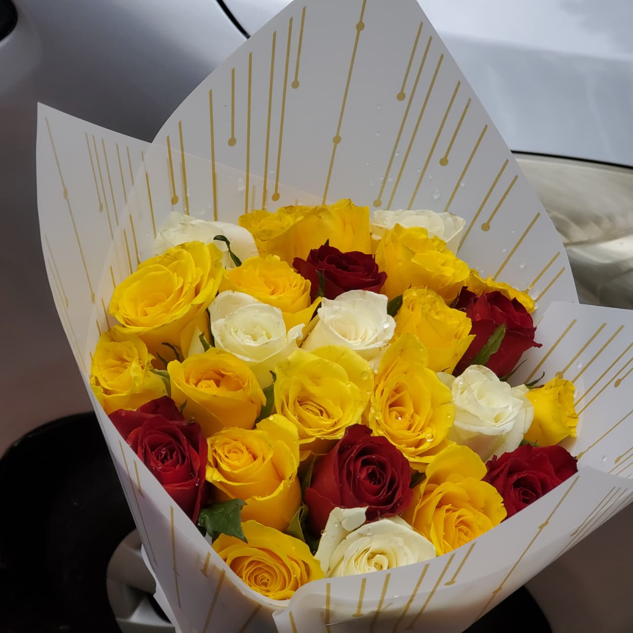 WhatsApp Image 2026-08-08 at 12.44.42 PM Sunshine – Yellow & White Rose Bouquet