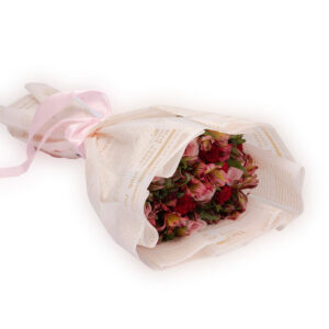Amour Porté Pink & Red Roses with Alstromeria Bouquet