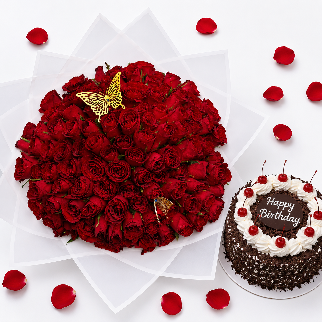 file_00000000521c8243927b3d608a0422e8 100 Red Roses & Black Forest Cake birthday flowers in Nairobi
