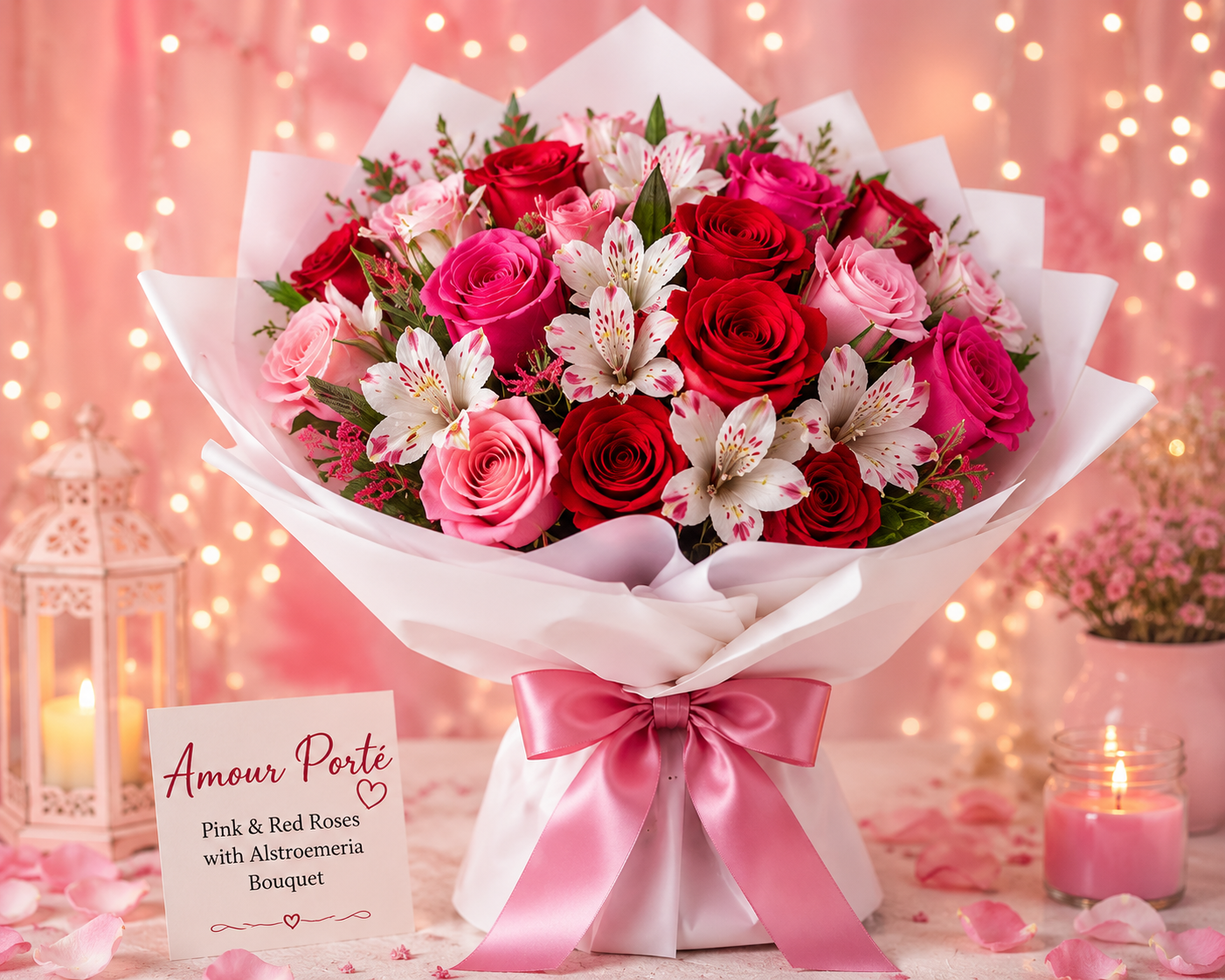 file_00000000825881f497ba523d6be25f94 Amour Porté Pink & Red Roses with Alstromeria Bouquet