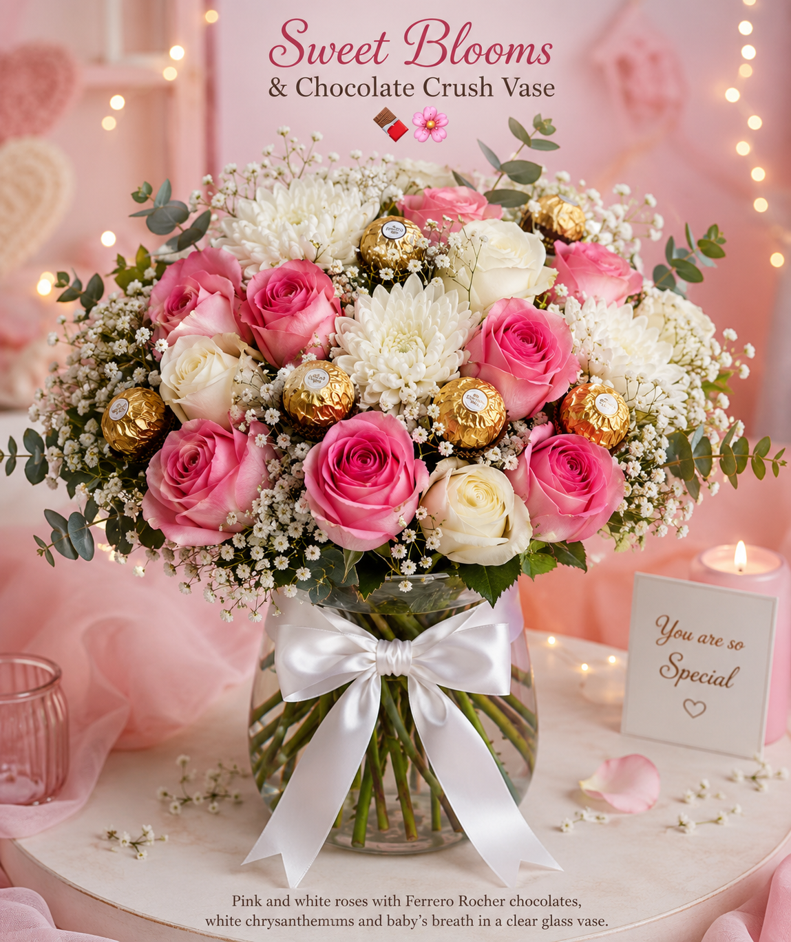 Sweet Blooms & Chocolate Crush Vase