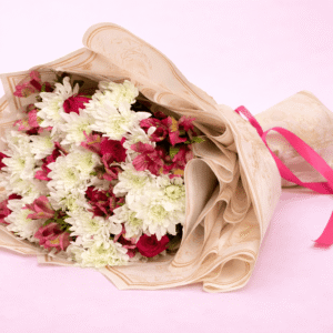 Hot Pink Roses & Pink Alstroemeria Bouquet