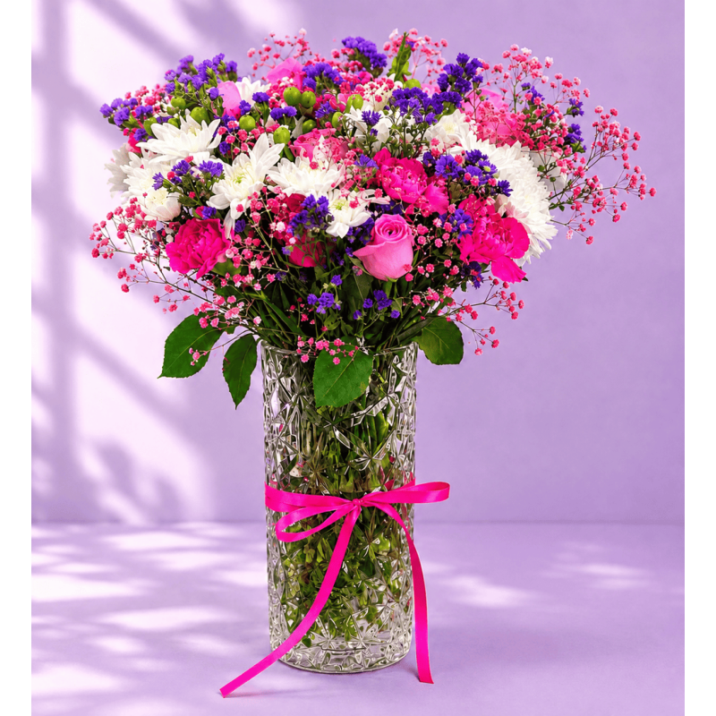 Natural Wonders Mixed Flowers Vase