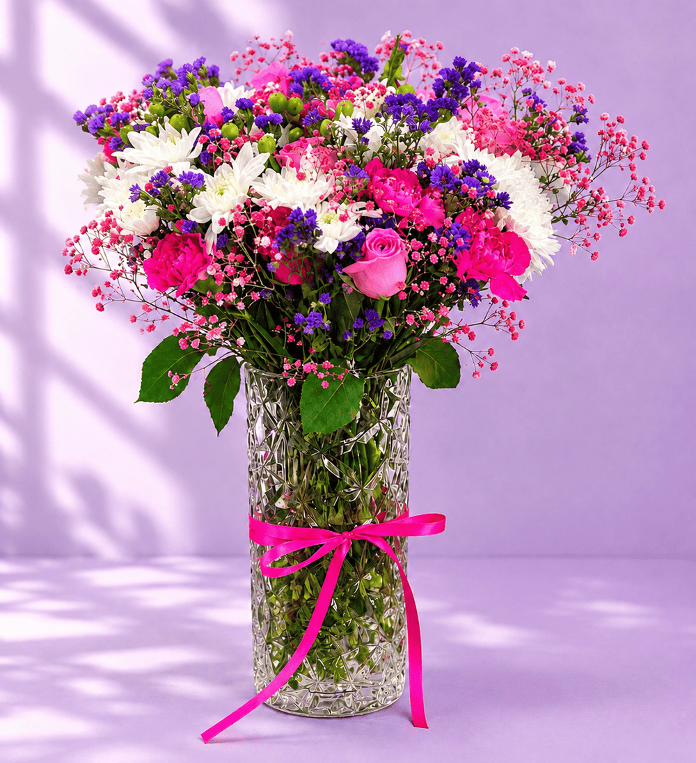 Natural Wonders Mixed Flowers Vase