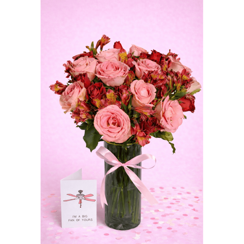 Rosé Garden Vase Arrangement
